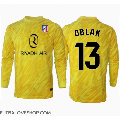 Dres Atletico Madrid Jan Oblak #13 Brankarsky Tretina 2024-25 Dlhy Rukáv